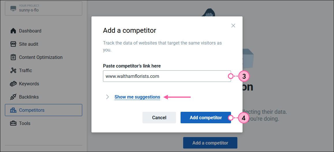 Search for a competitor