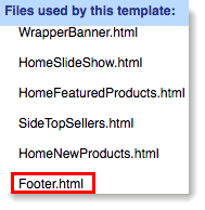 Select Footer.html