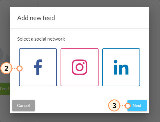 Select Facebook feed