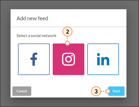 Choose Instagram Feed