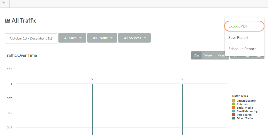 Export report as PDF
