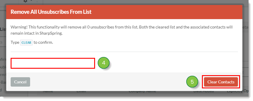 Confirming unsubscribes