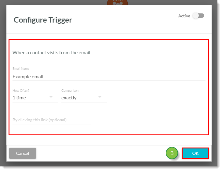 Configure trigger settings