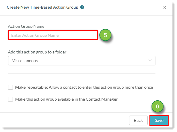 Naming the Action group