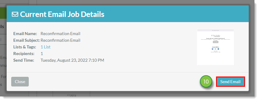 Send confirmation