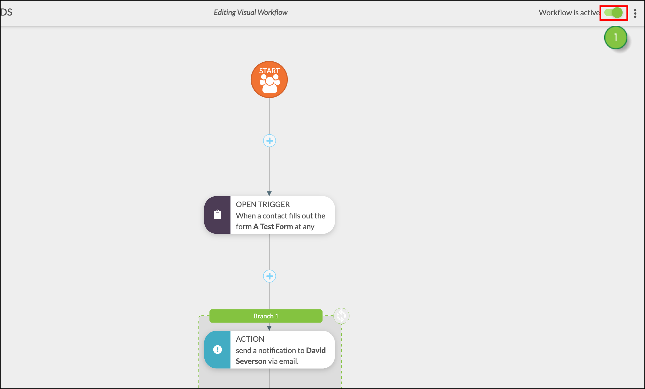 Disabling the Automation toggle