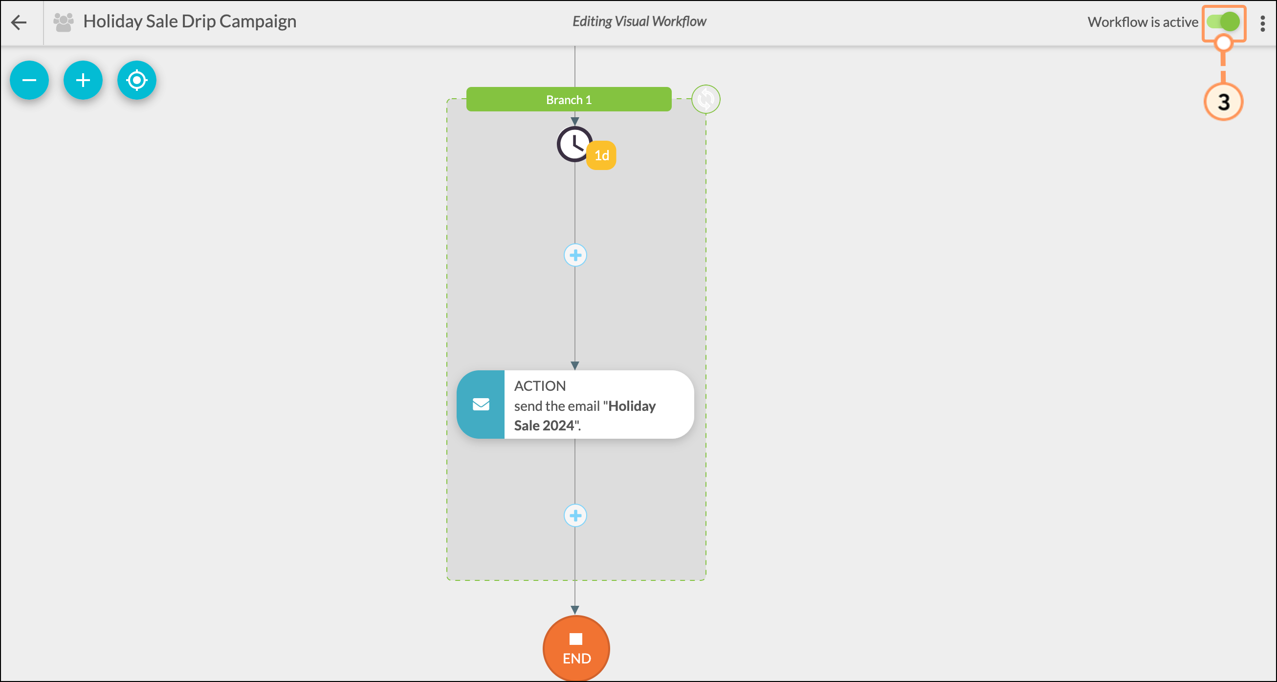 Toggle the workflow from Inactive to Active