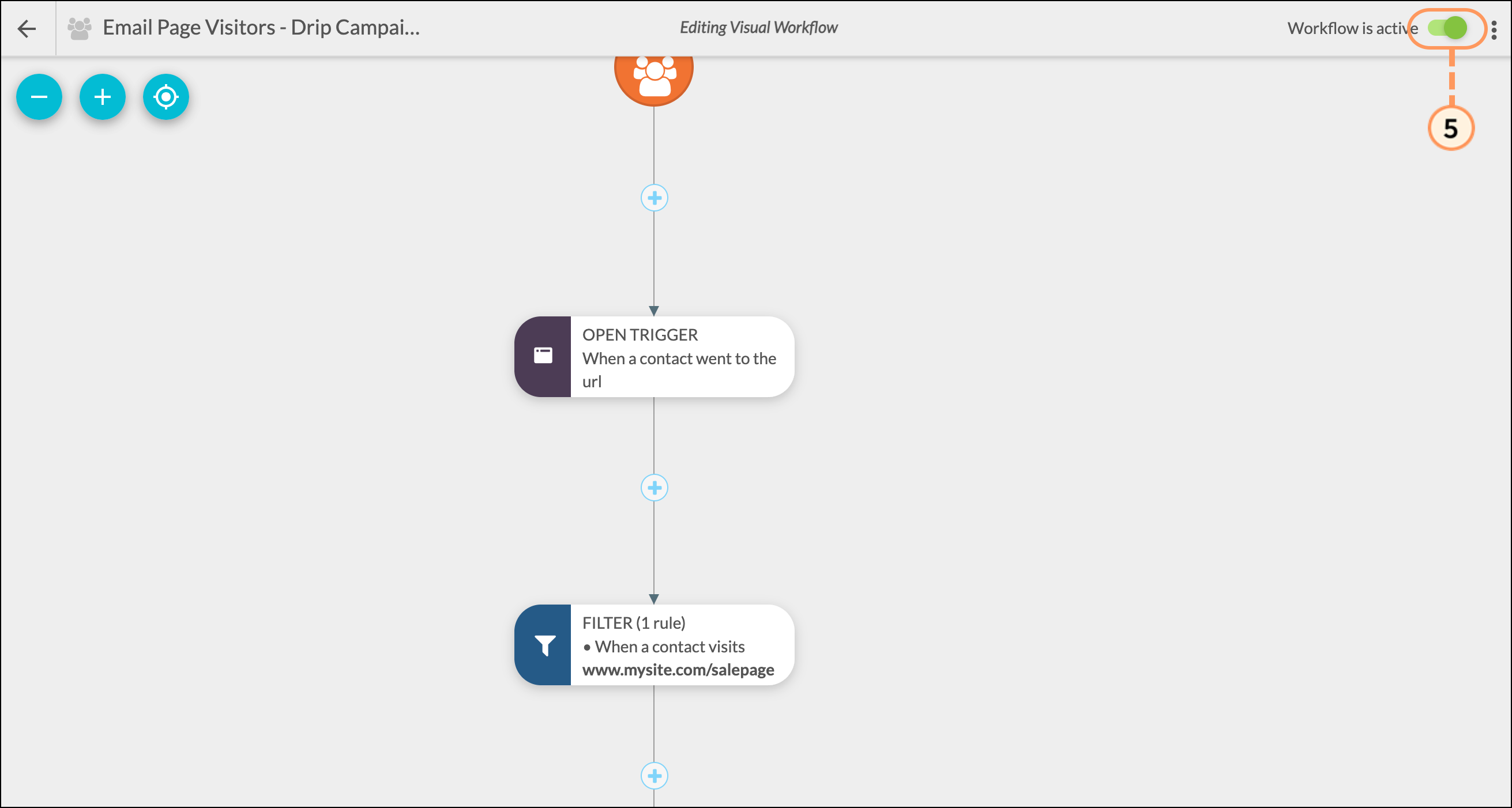 Click to Activate the workflow