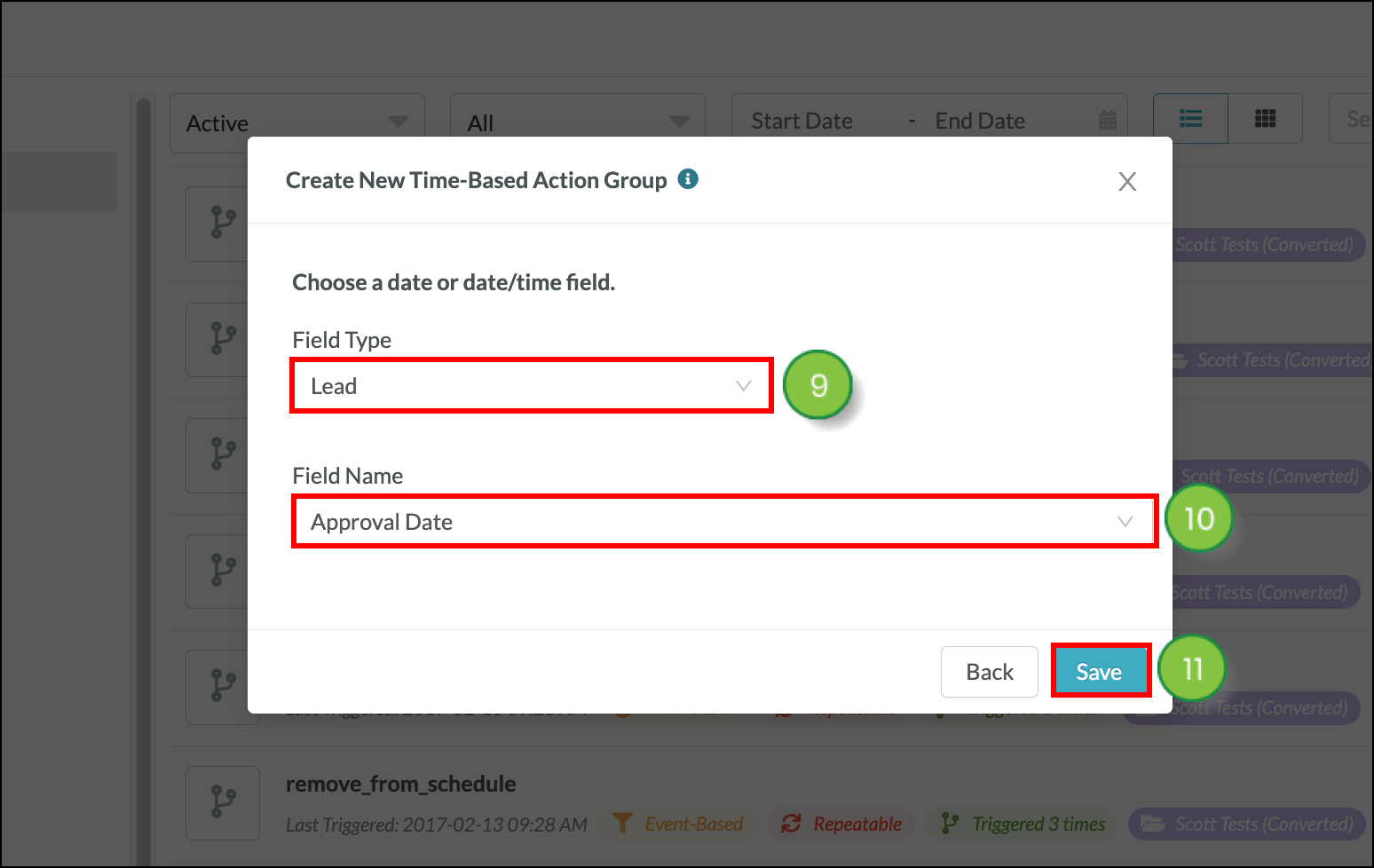 Two fields and blue 'Save' button