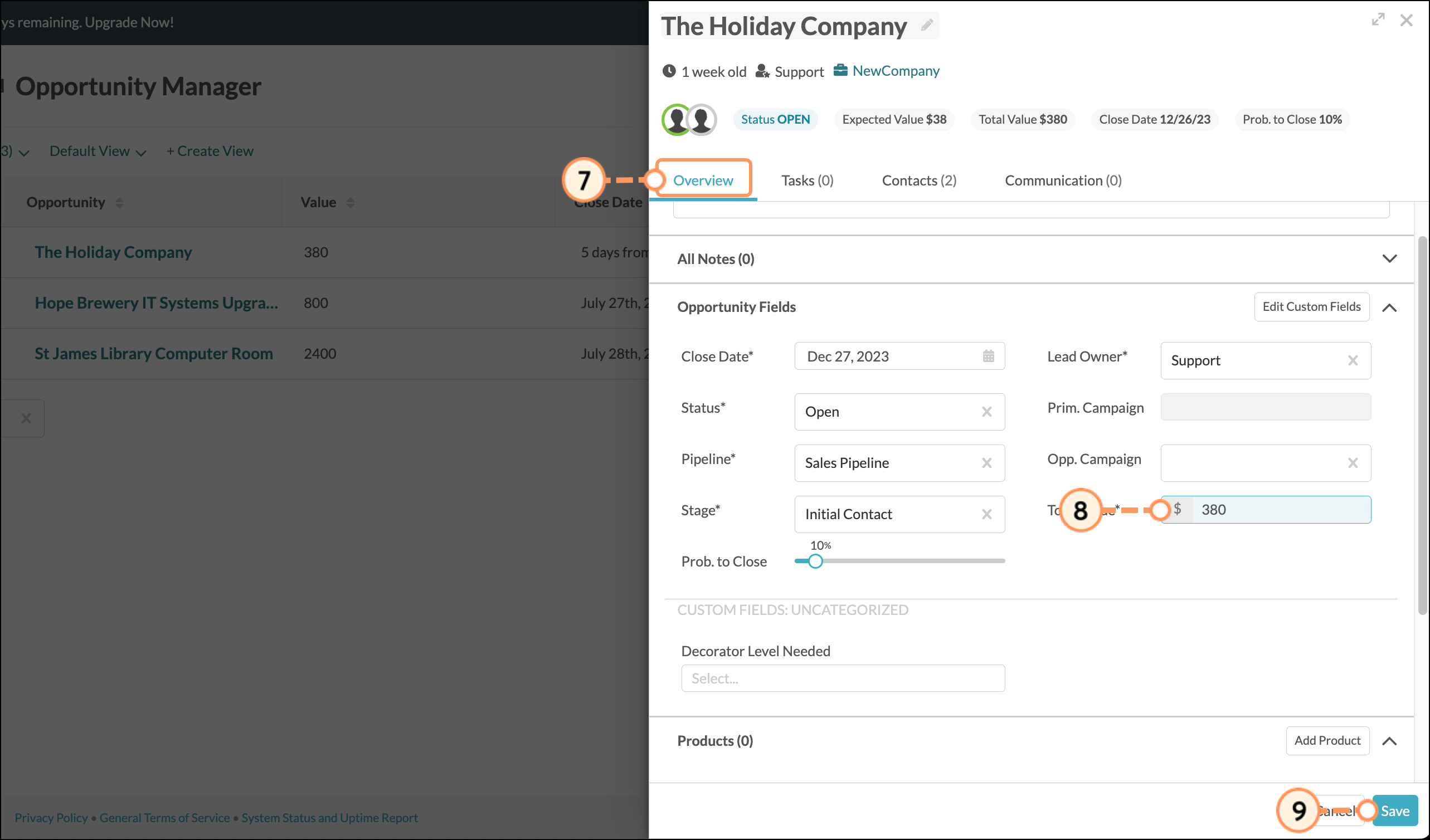 Select Custom Fields