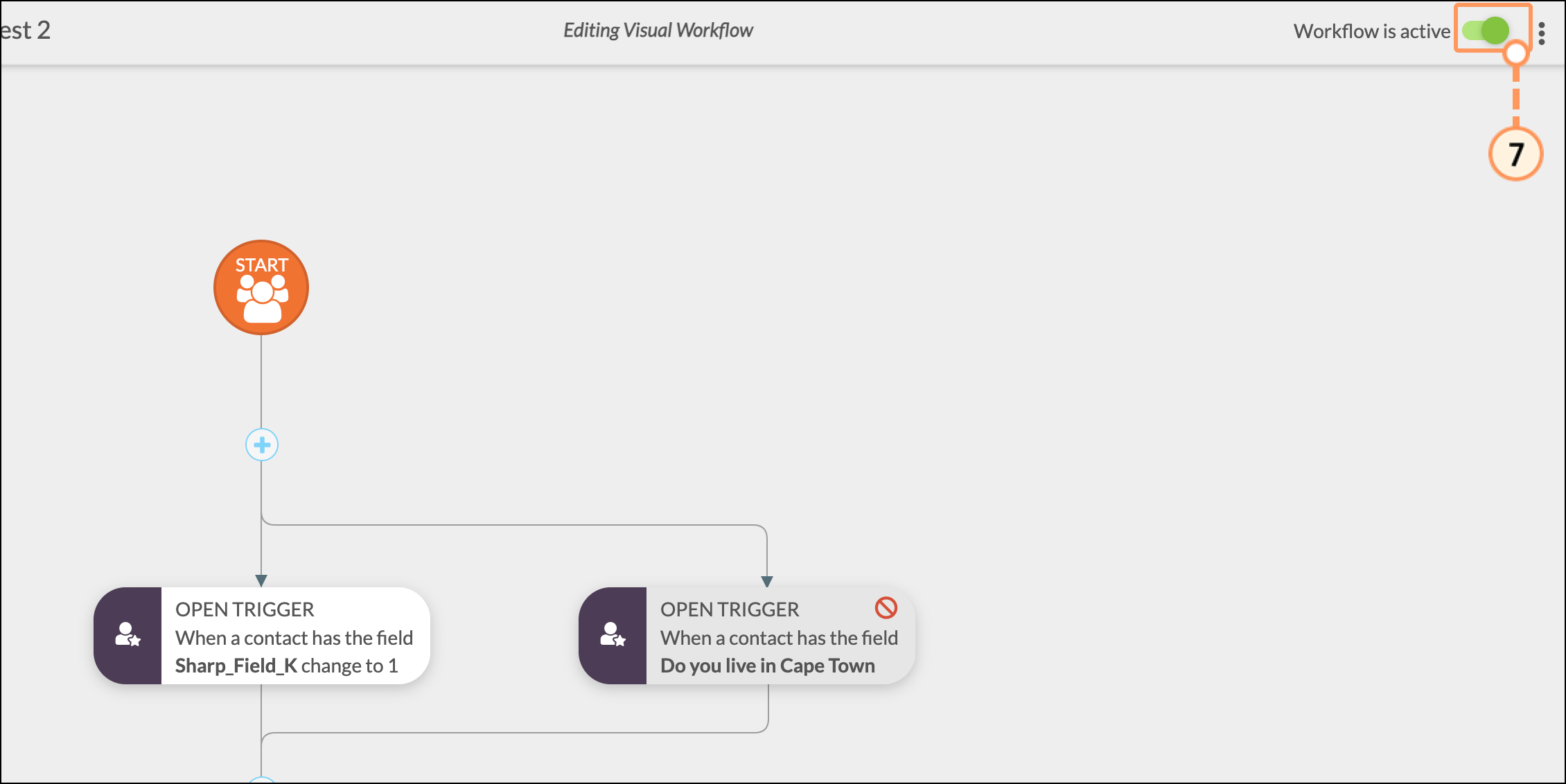 Toggle the workflow ON