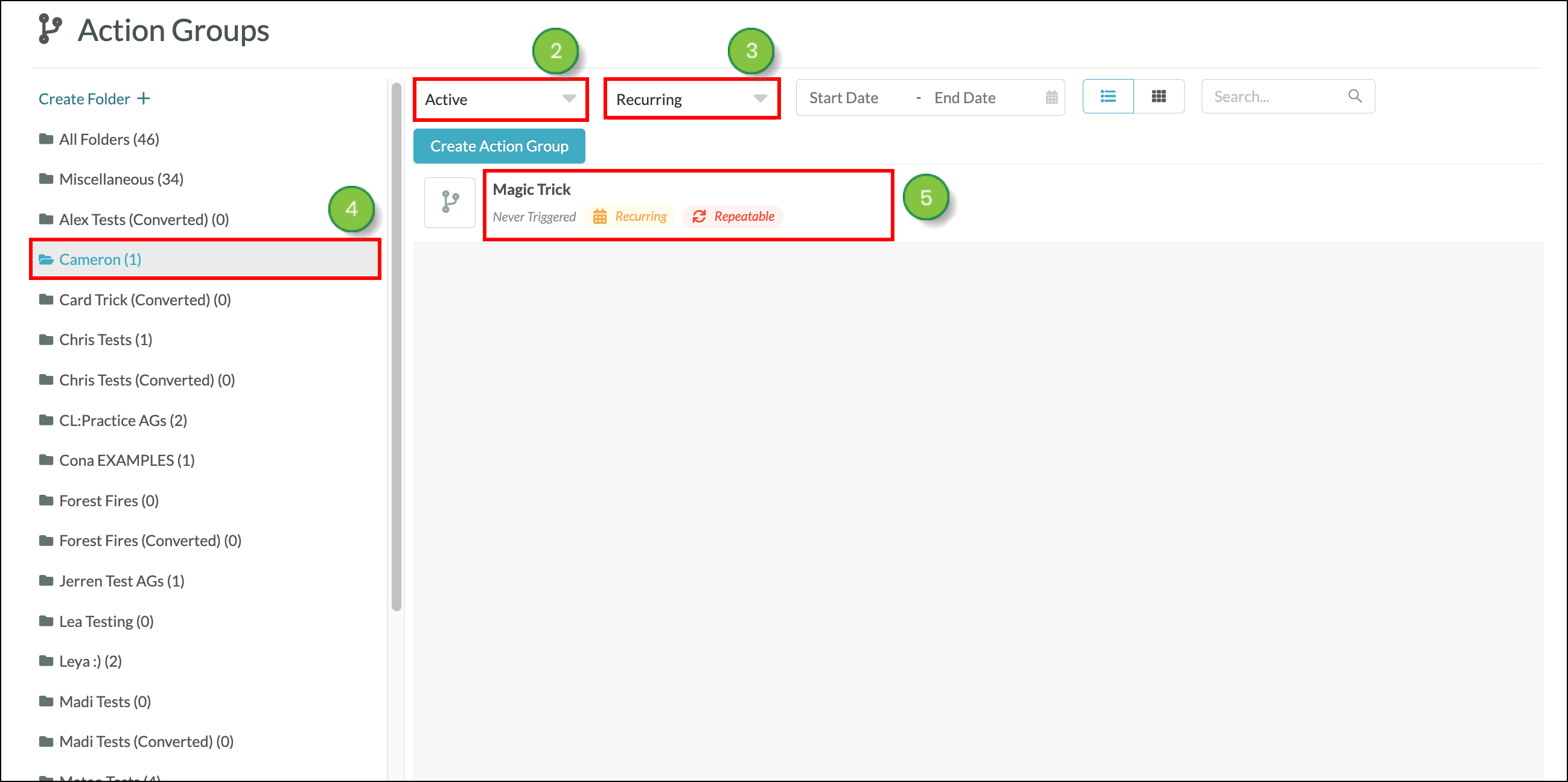 Dropdown menu filters