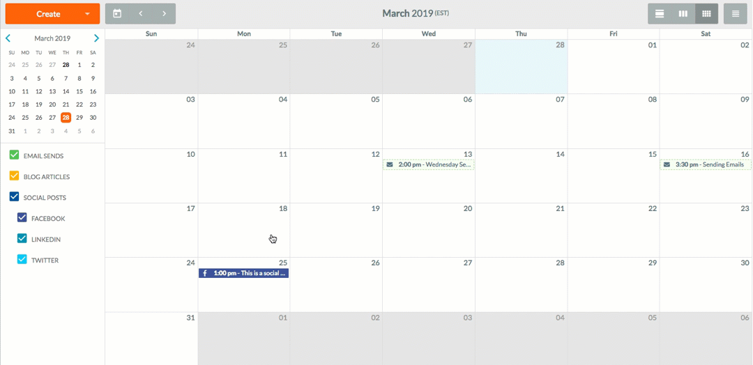 Editing Calendar
