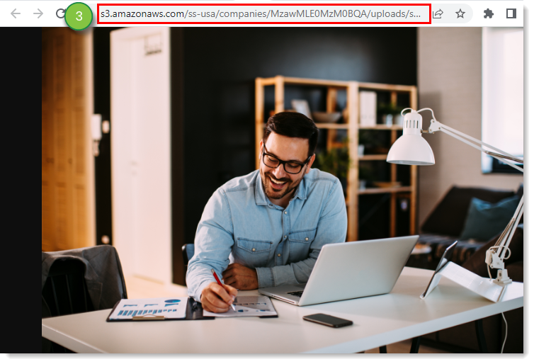 Copy image AWS link