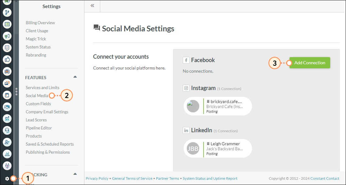 Add social media connection