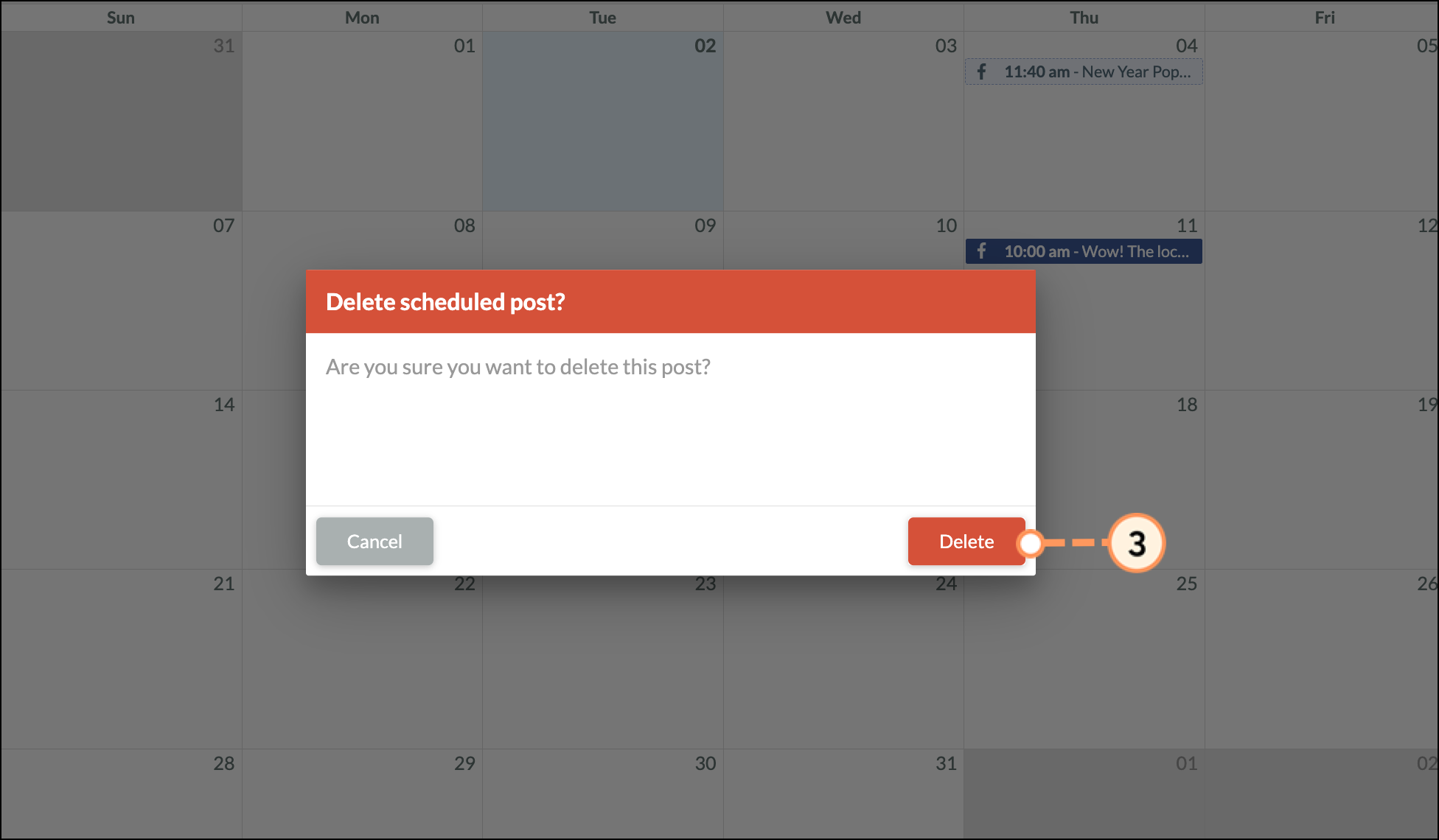 Click Delete