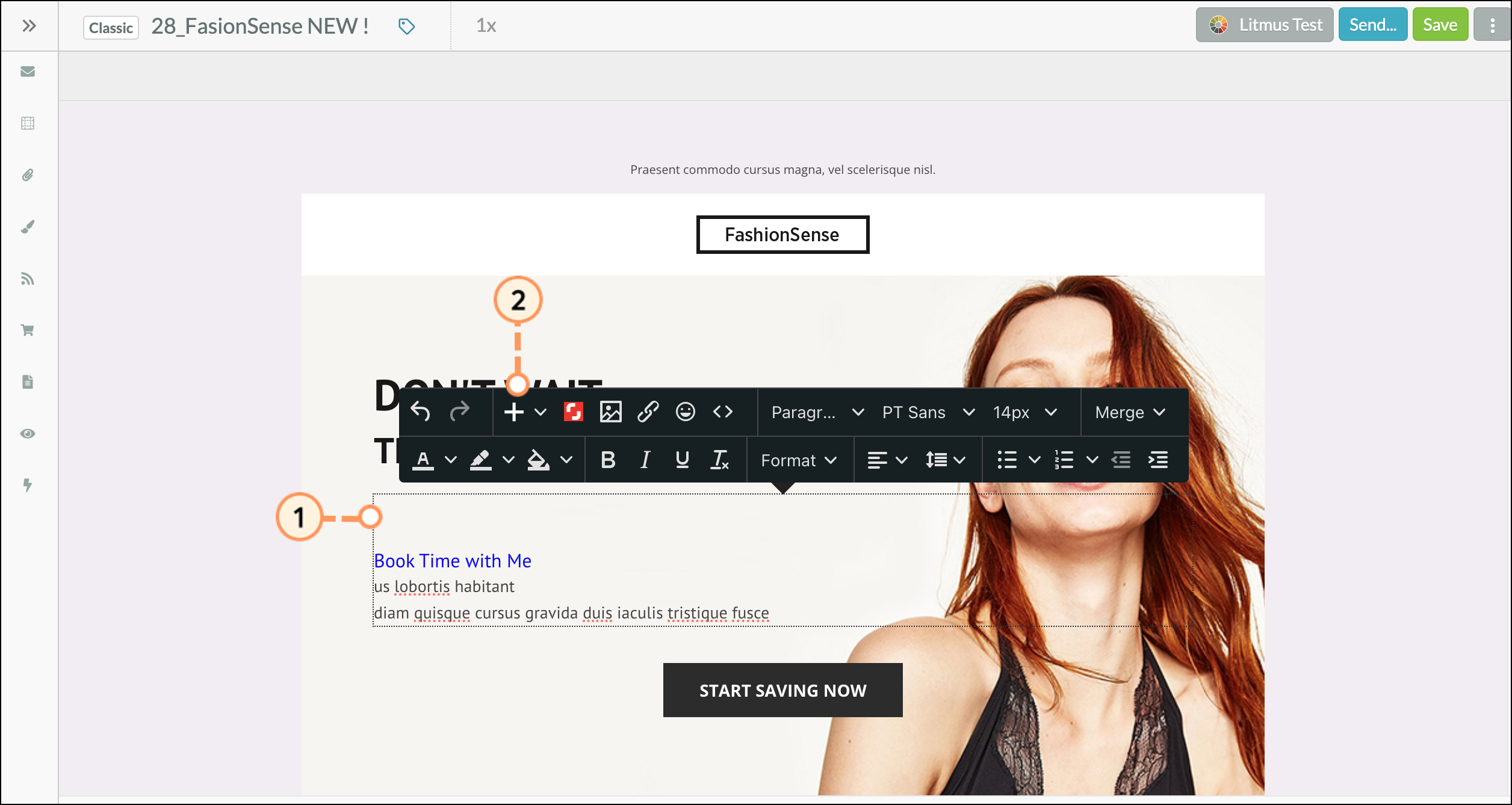 Click the + plus icon and select Media