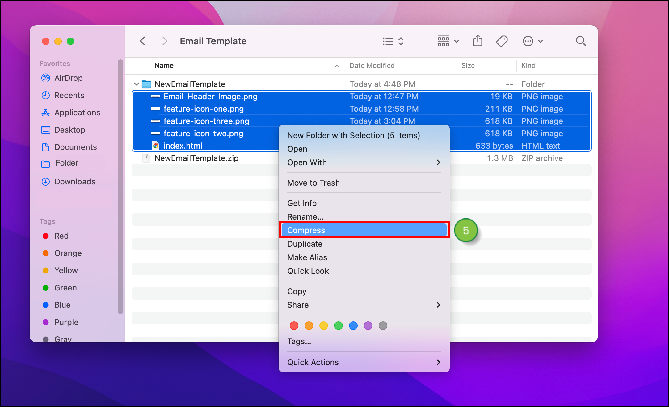 Rezip the file