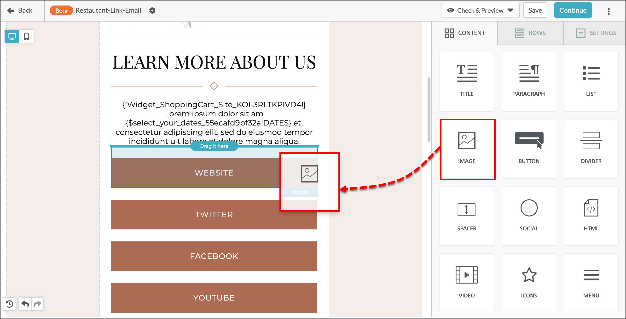 Drag Image Elements