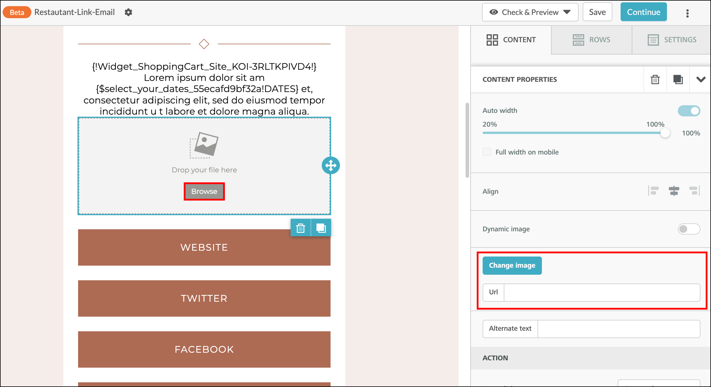 Browse or Upload an Image