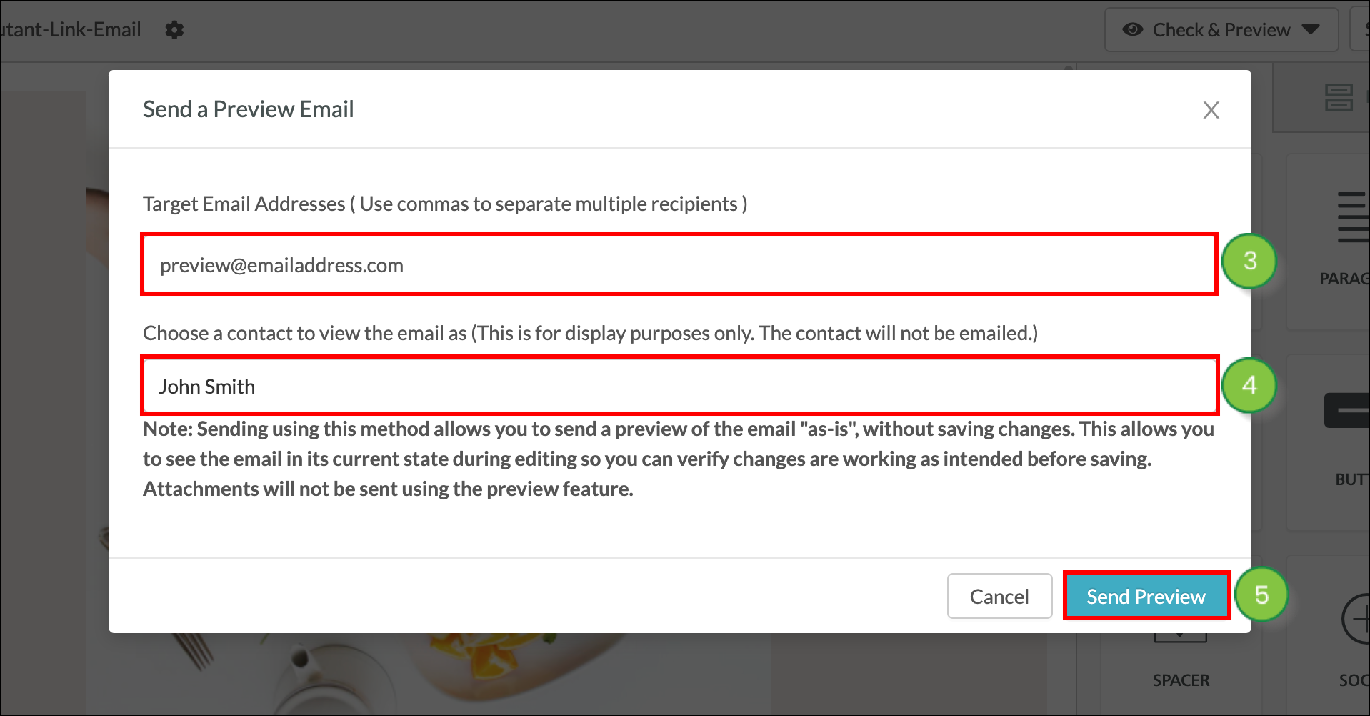 Click Send Preview