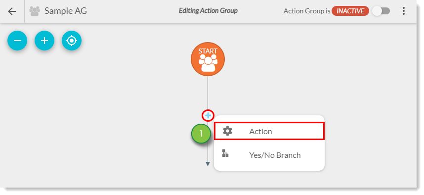 Add Action to Action Group