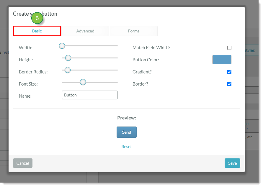Button Basic Settings