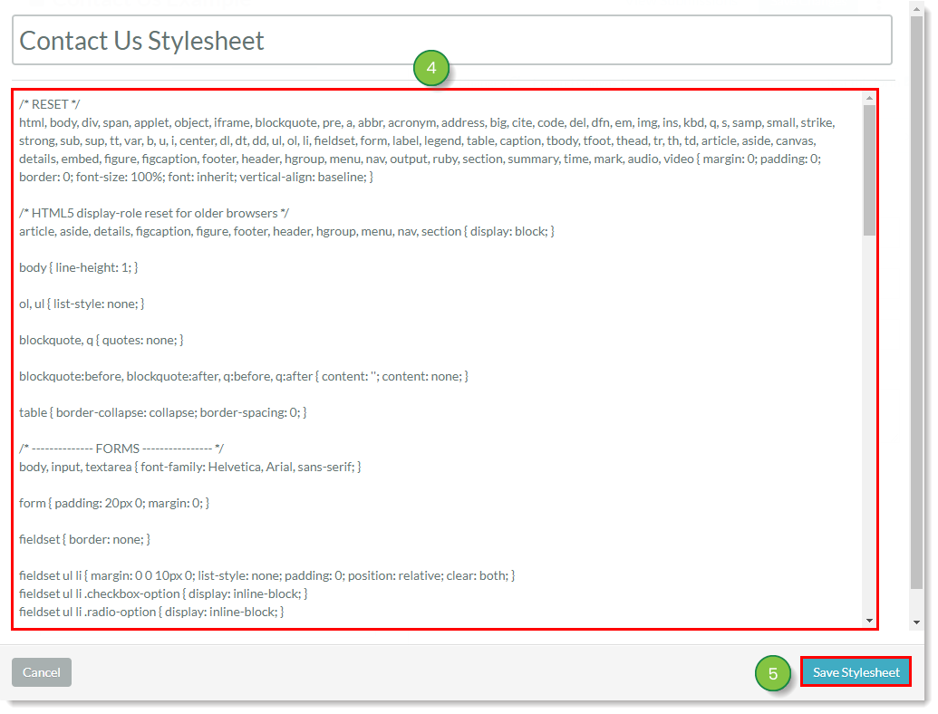 Make edits to your stylesheet and save