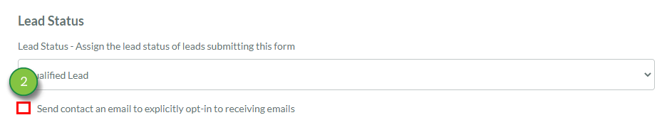 Form Settings Set up Double Opt In