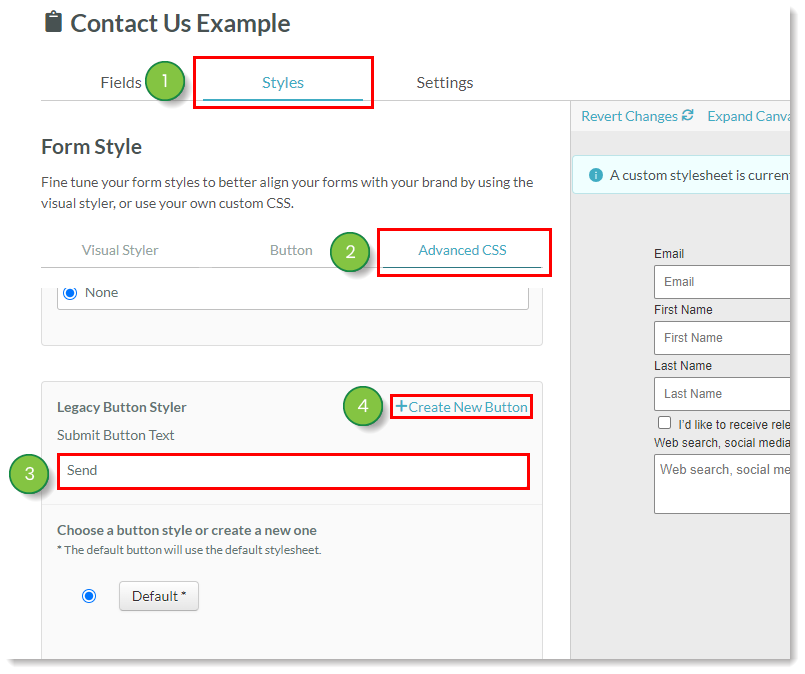 Create a custom button