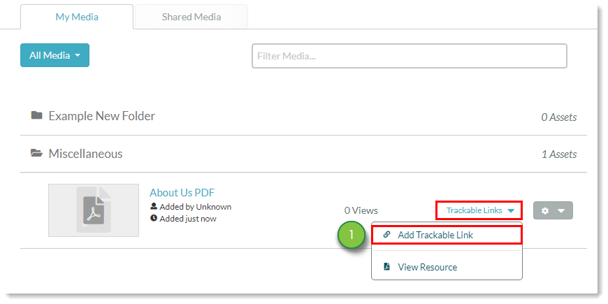 Add Trackable Link