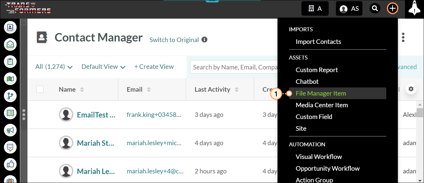 file manager step 1