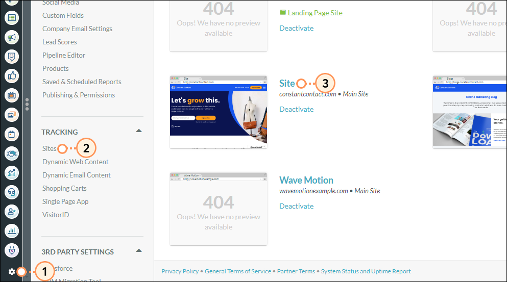 Select a site