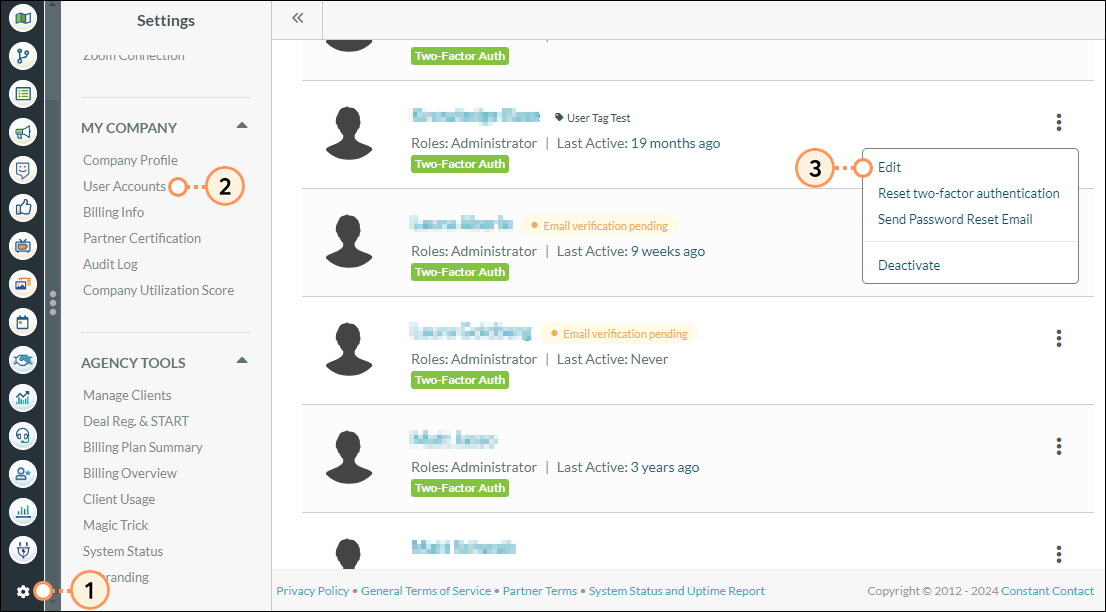 Edit User Account