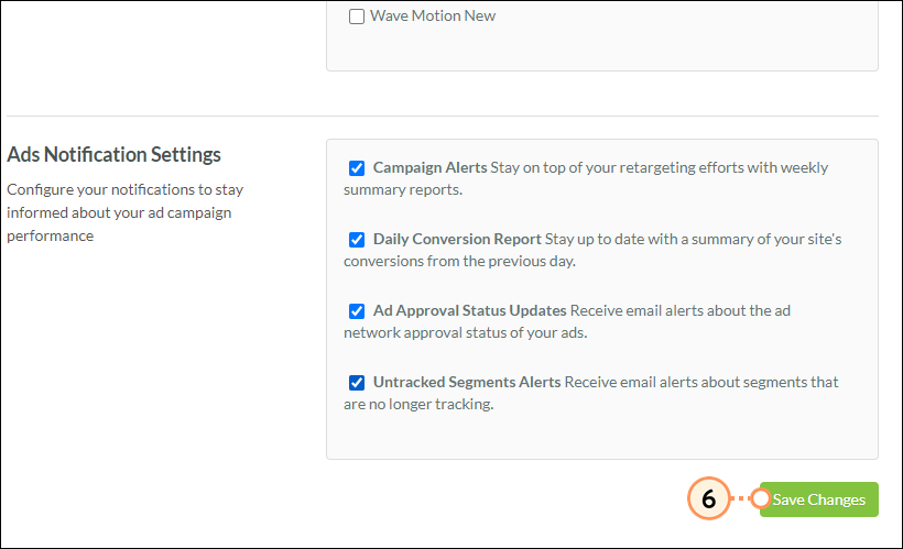 Save changes to user