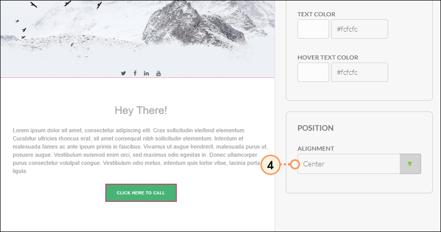 Select button alignment