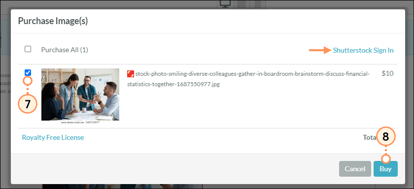 Buy a shutterstock image