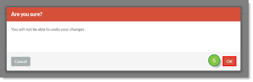 Delete confirmation