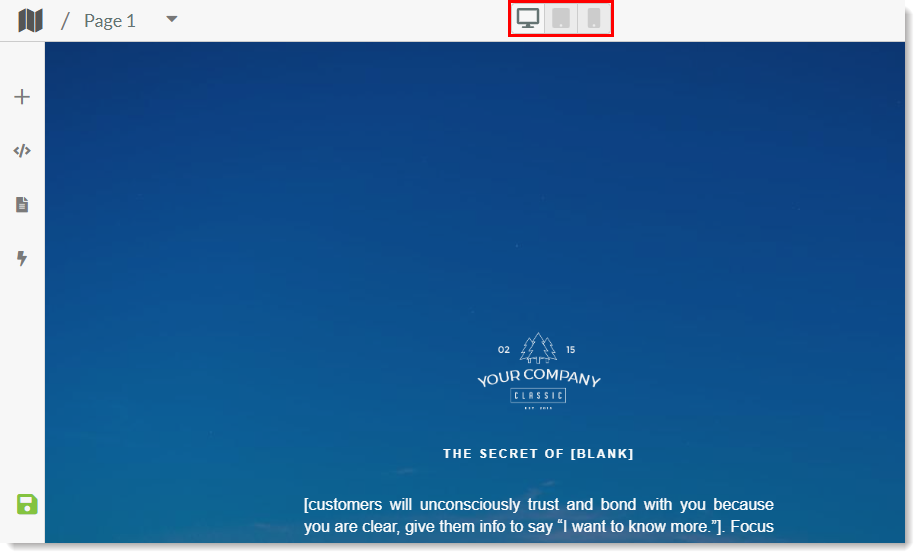 Preview Landing Page on Various Devices