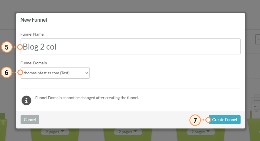 Create new funnel