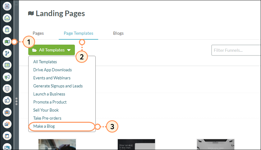 Make a Blog Page Templates