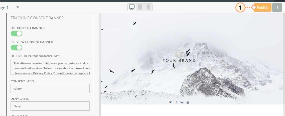 Publish your landing page