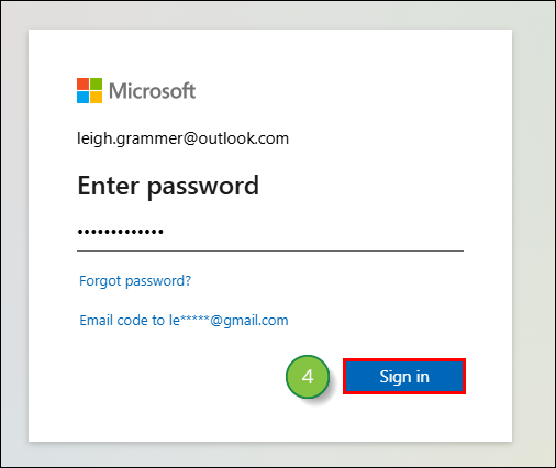 Sign into your Microsoft Office account