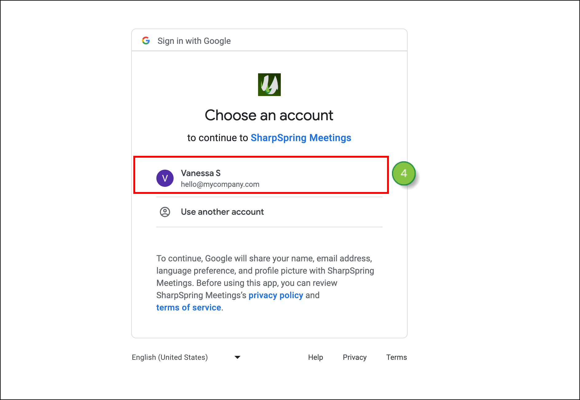 Choose the Gmail Account from the list of accounts