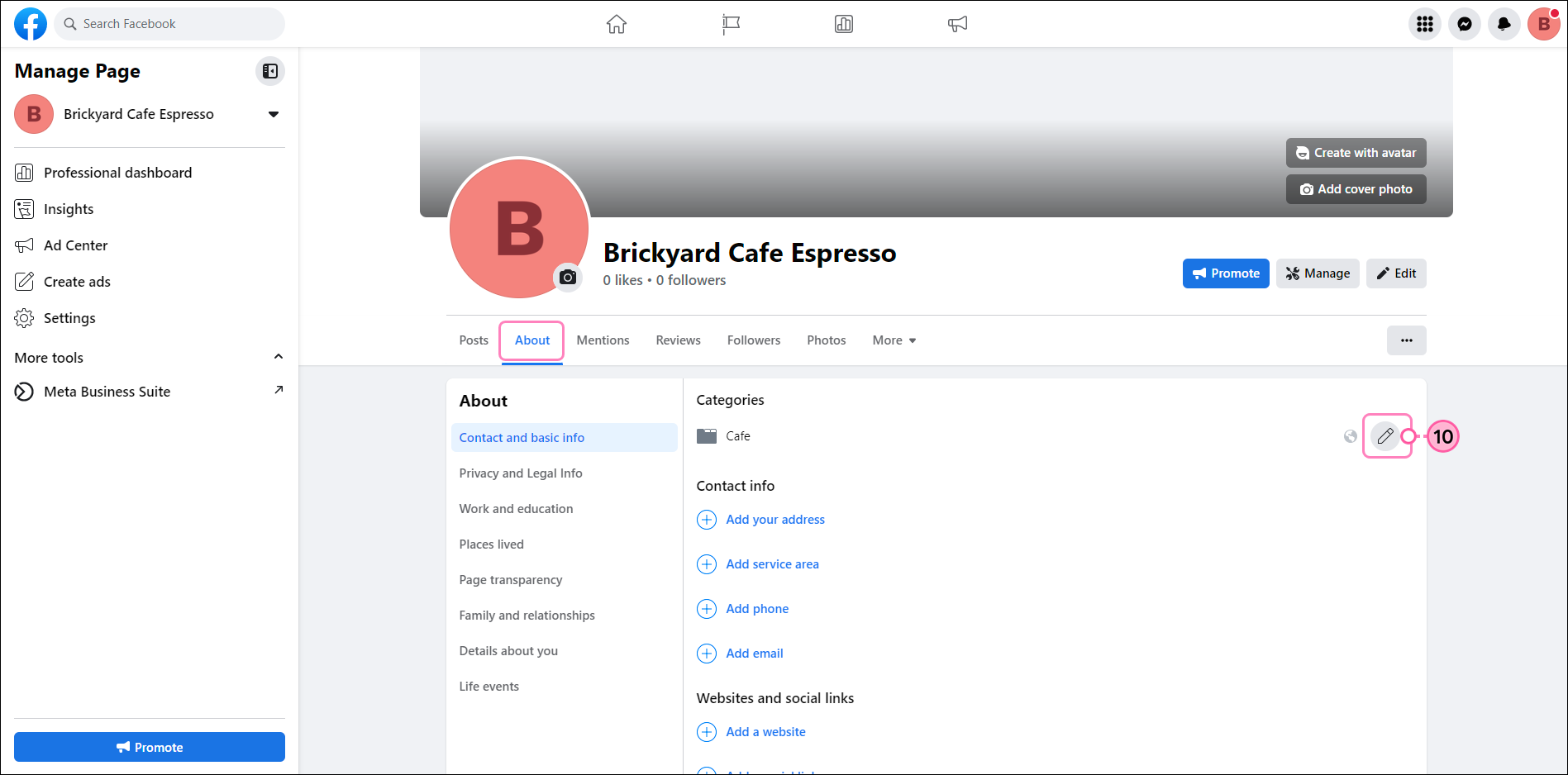 Edit Page Info