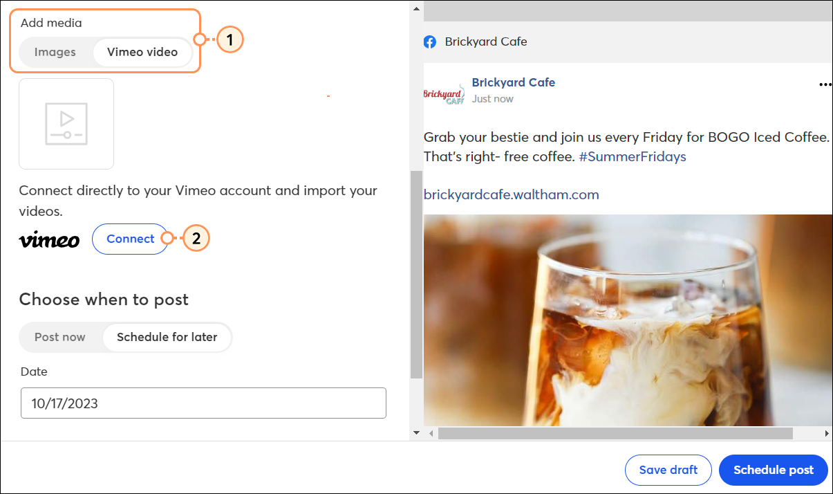 Social Post Option