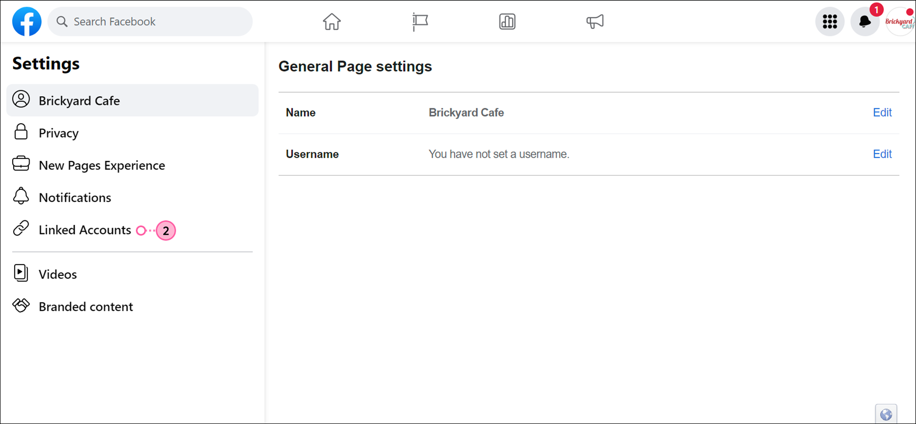 Settings tab and Connect Account button