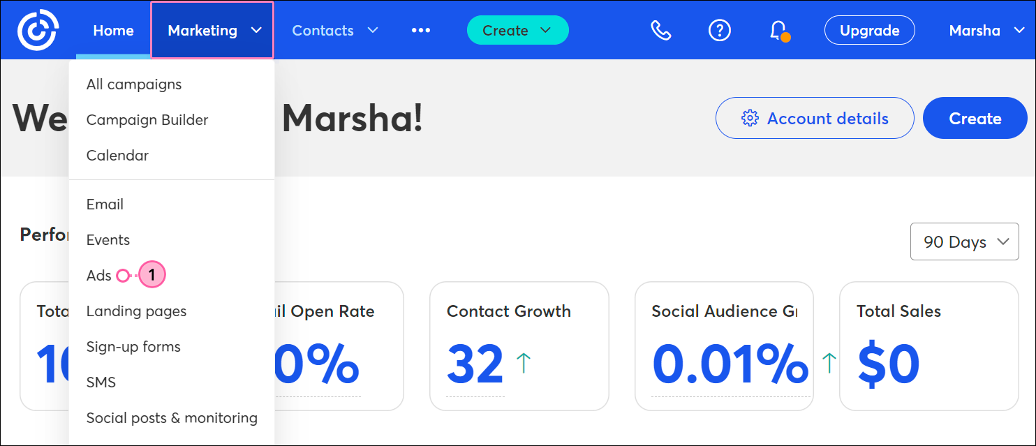 Kliken Google Ads Dashboard and Analytics, including views, clicks, cost per click, and total cost data
