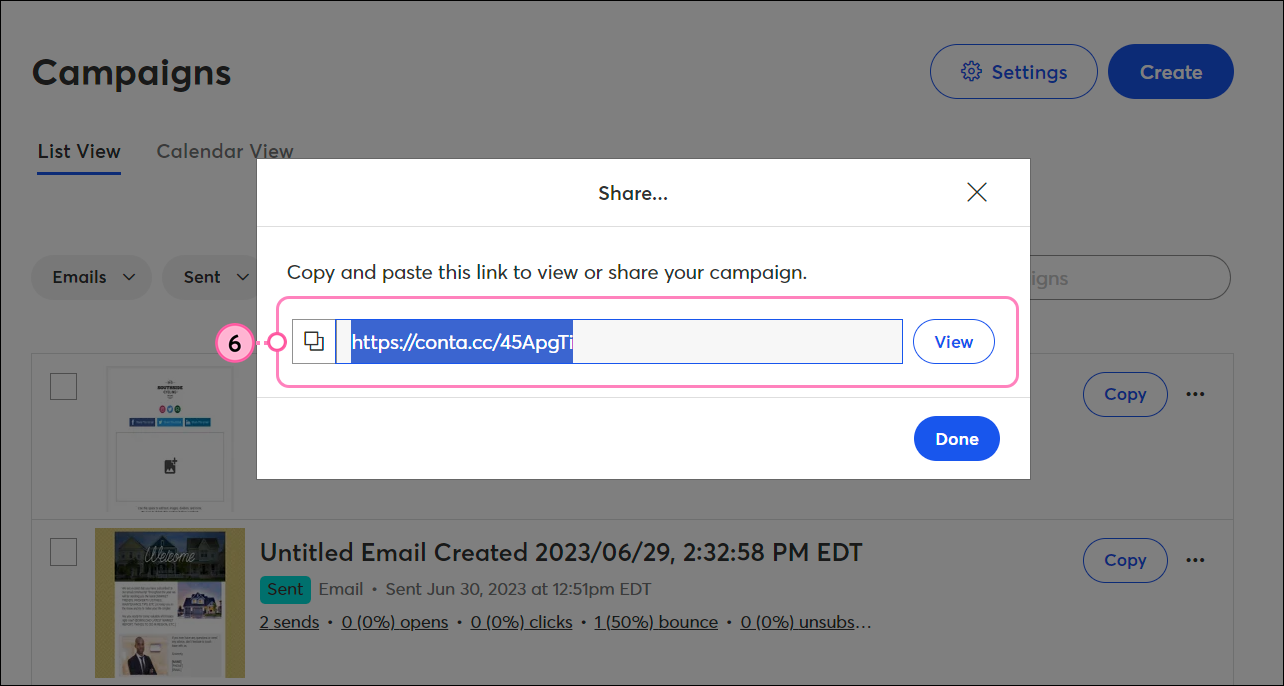 Share overlay and Share on social option