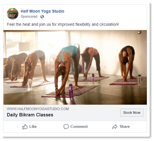 Ad as seen in desktop news feed